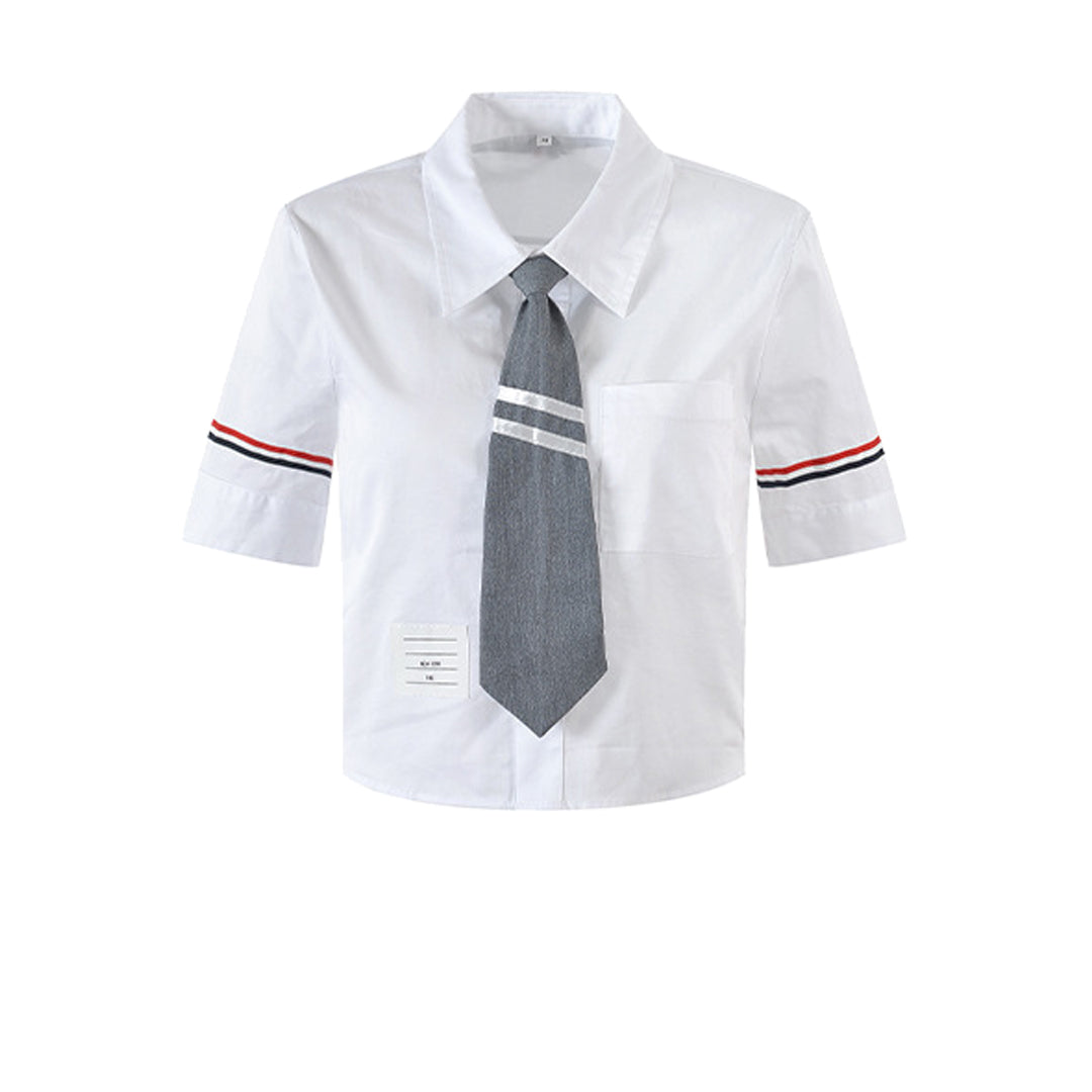 Women Tie Short Shirt