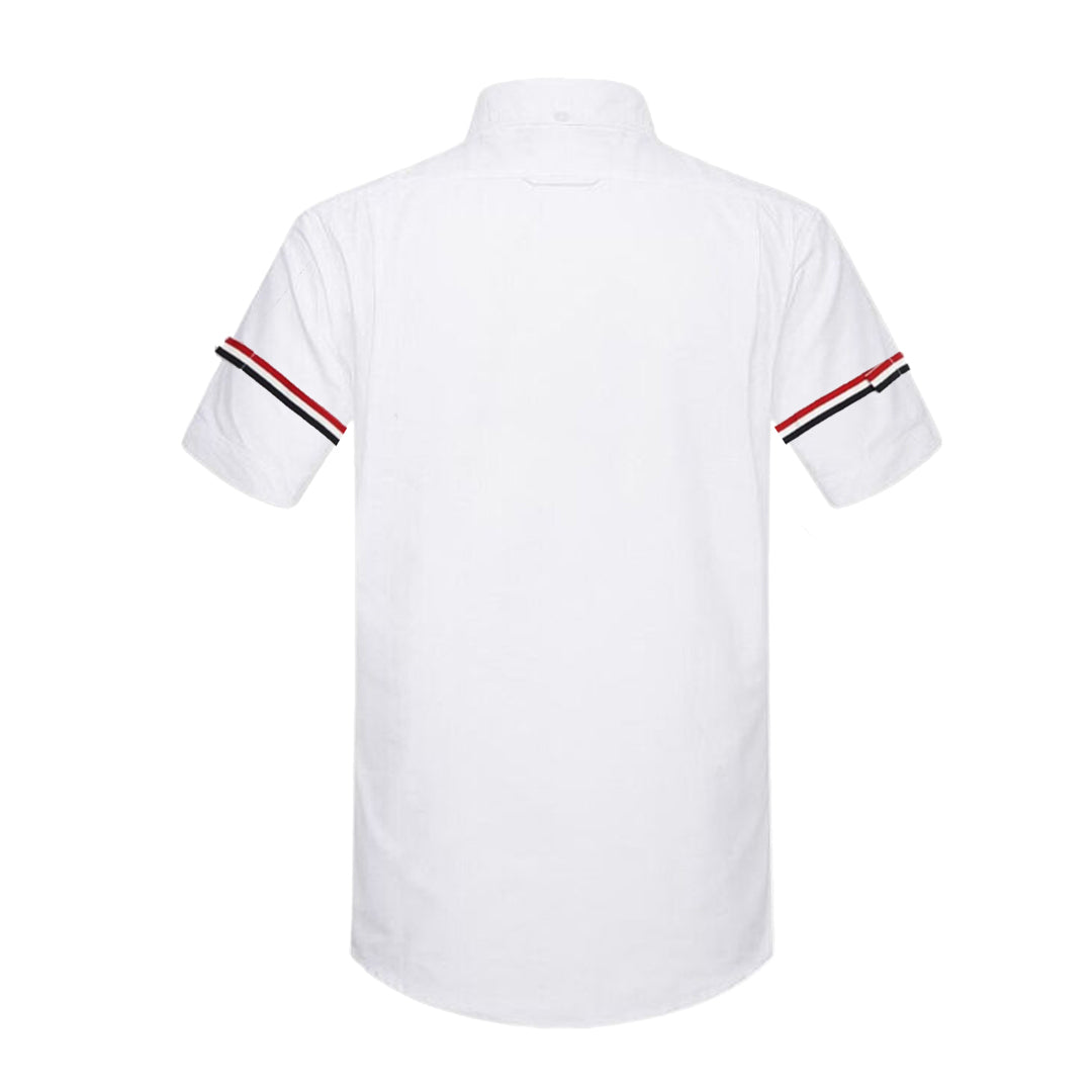 Double sleeve stripes Short shirt