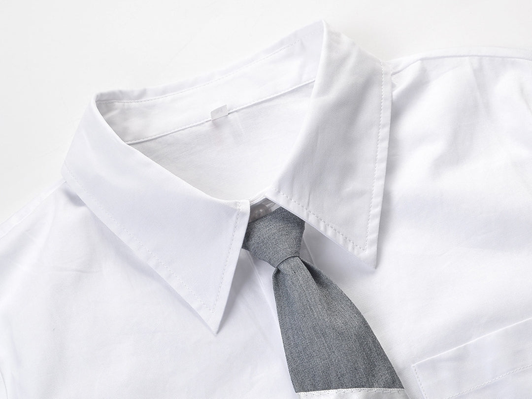 Women Tie Short Shirt
