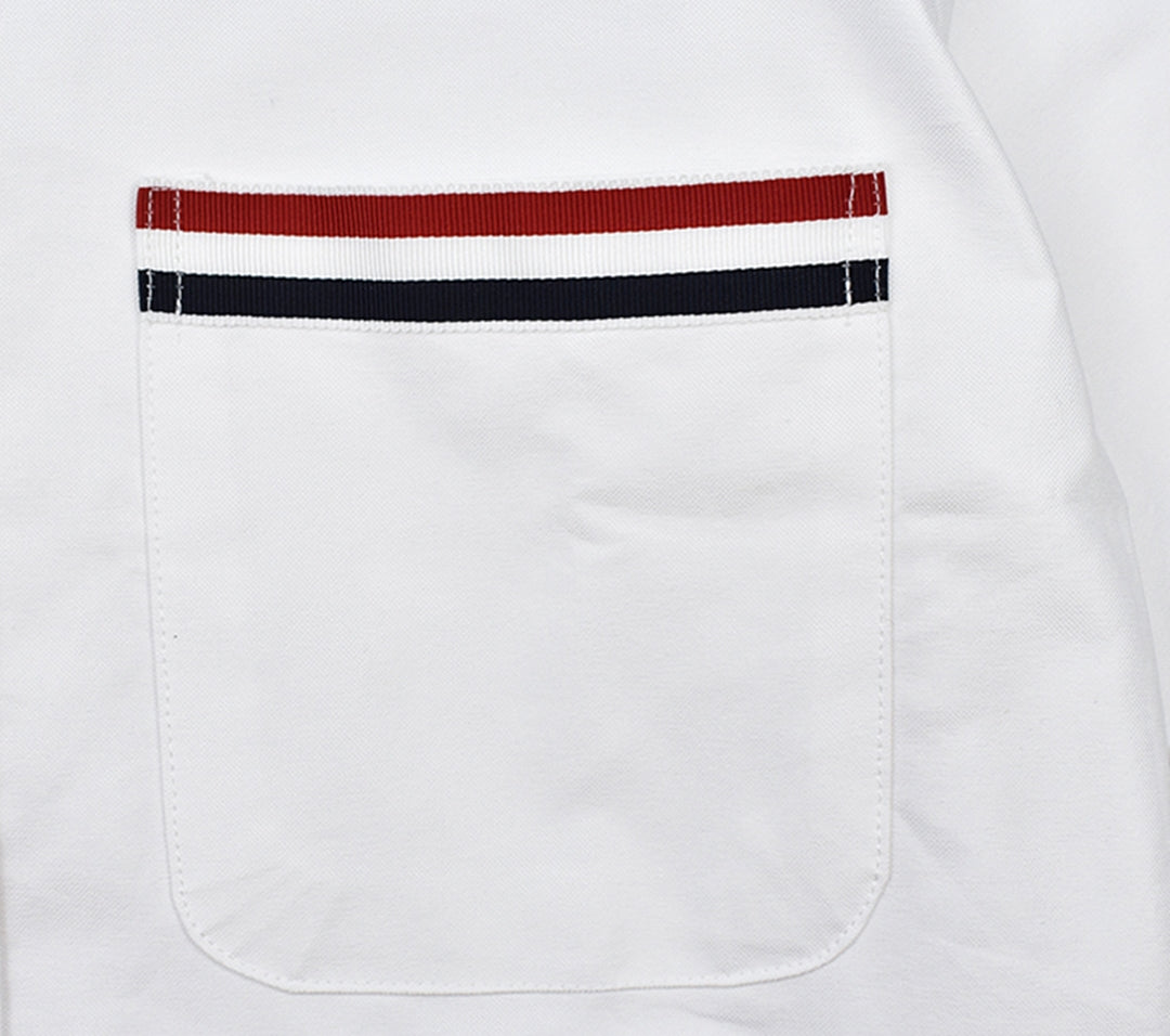 Pocket Color Strip Short shirt