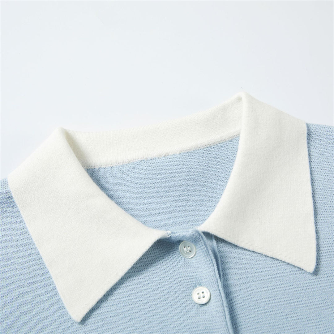 Women Blue polo shirt